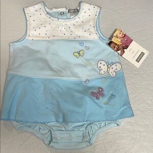 Carter's Blue Butterfly Baby Romper